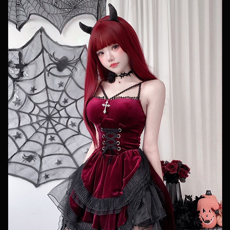Gothic Velvet Corset Dress