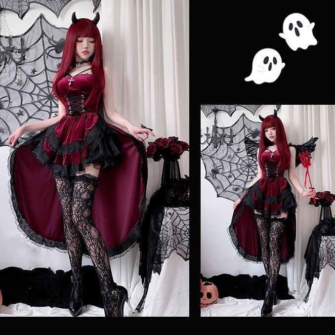 Gothic Velvet Corset Dress