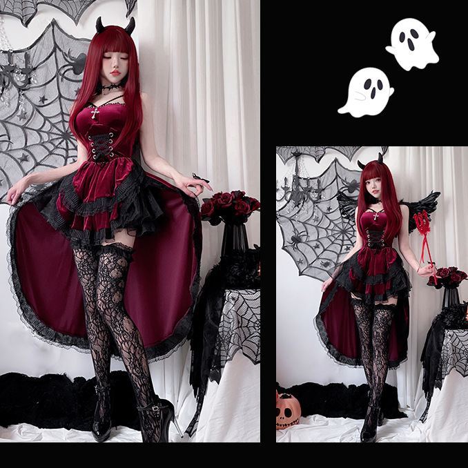 Gothic Velvet Corset Dress