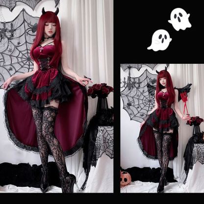 Gothic Velvet Corset Dress
