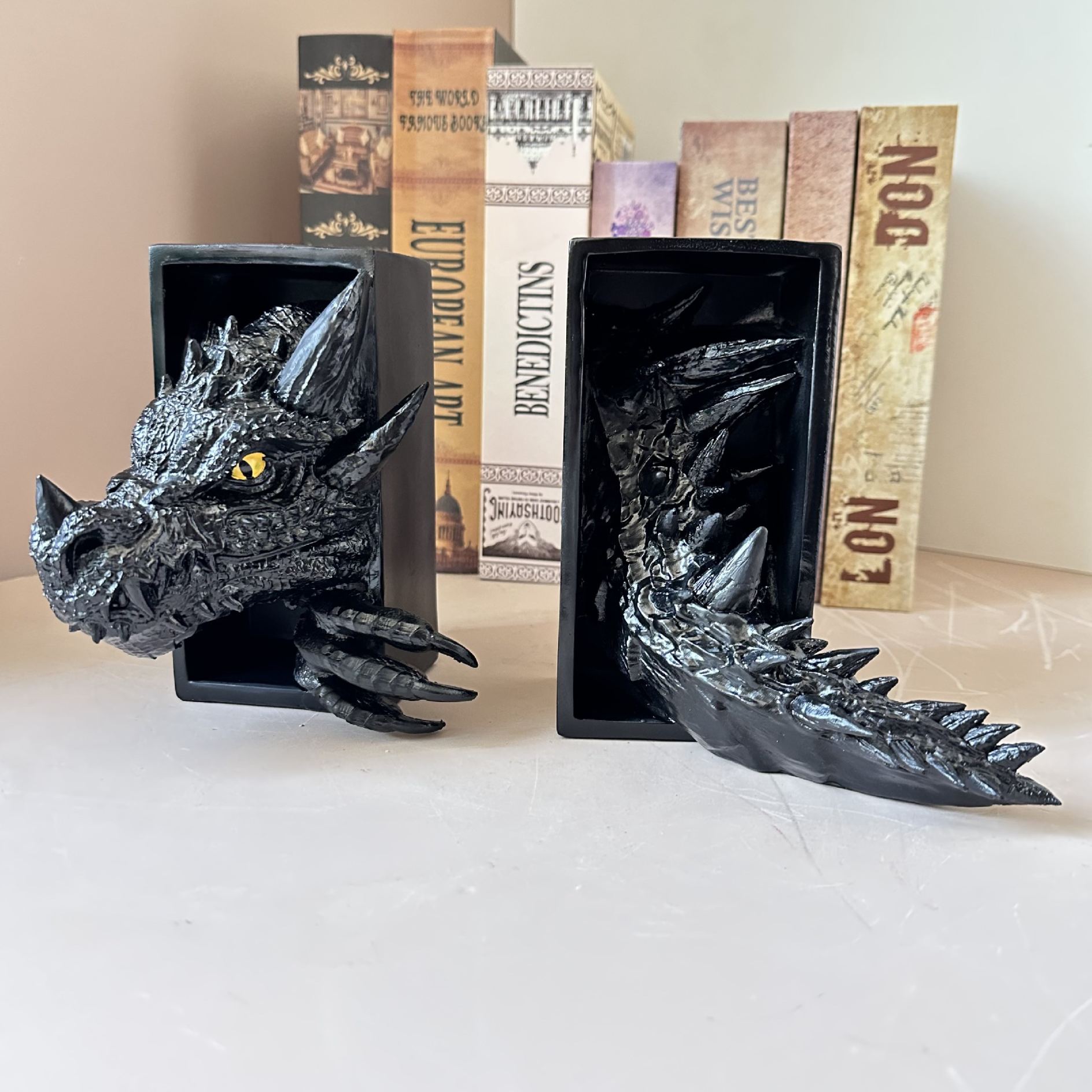 Dragon Book Nook Bookshelf Decor
