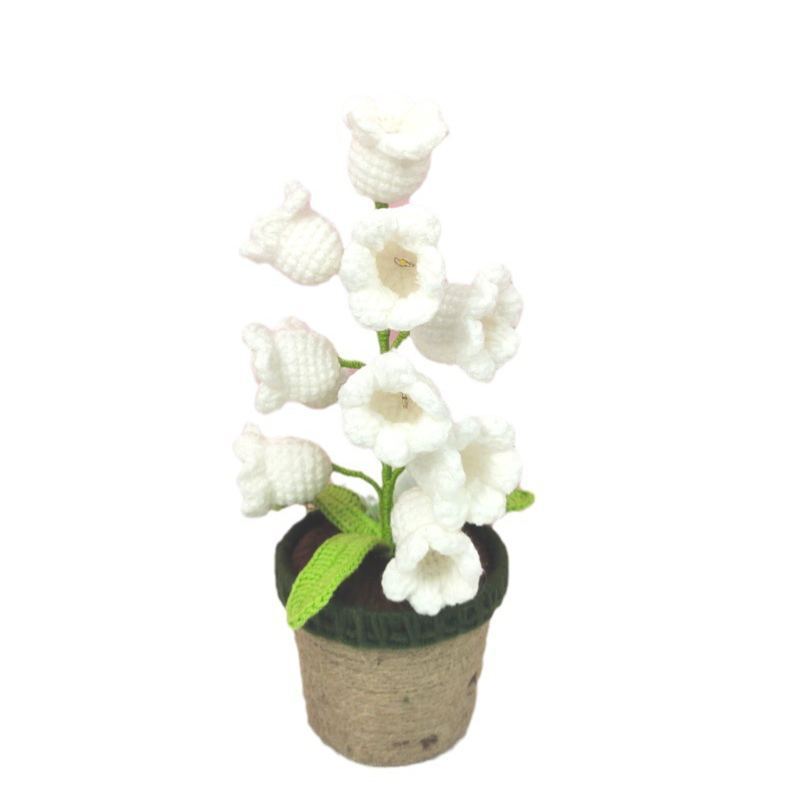 Handmade Crochet Lily of the Valley Night Lamp