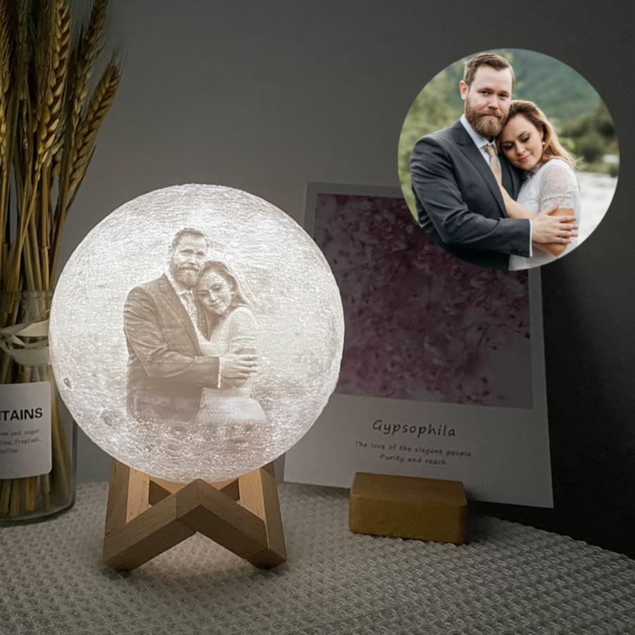 Personalized 3D Engraved Lunar Night Light