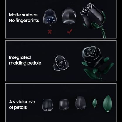 Black Rose Bouquet Building Set