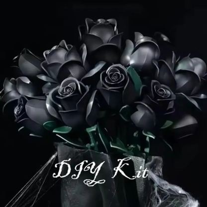 Black Rose Bouquet Building Set