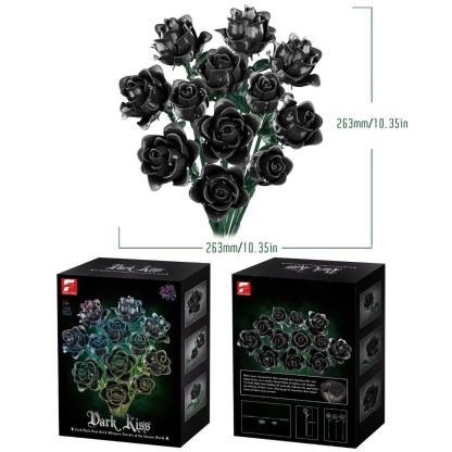 Black Rose Bouquet Building Set