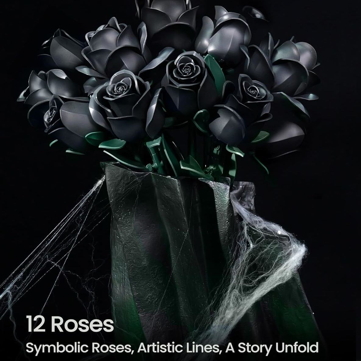 Black Rose Bouquet Building Set