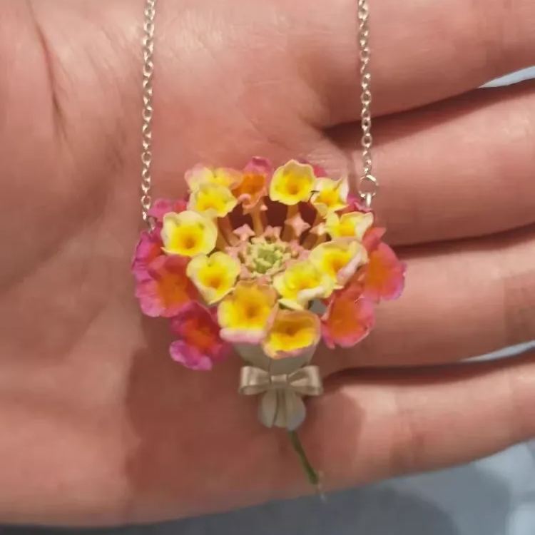 Sterling Silver necklace|DIY floral bouquet necklace