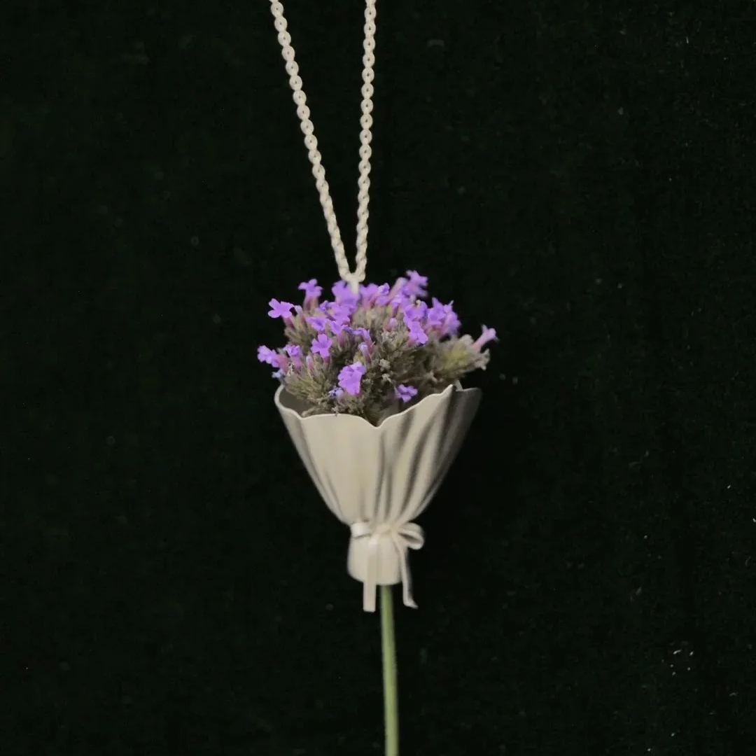 Sterling Silver necklace|DIY floral bouquet necklace