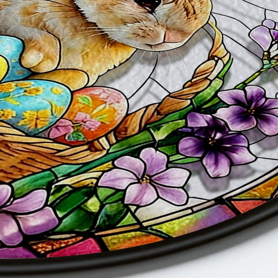 Easter Bunny Floral Suncatcher 