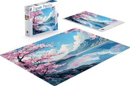 1000-piece puzzle - Countryside cherry blossoms
