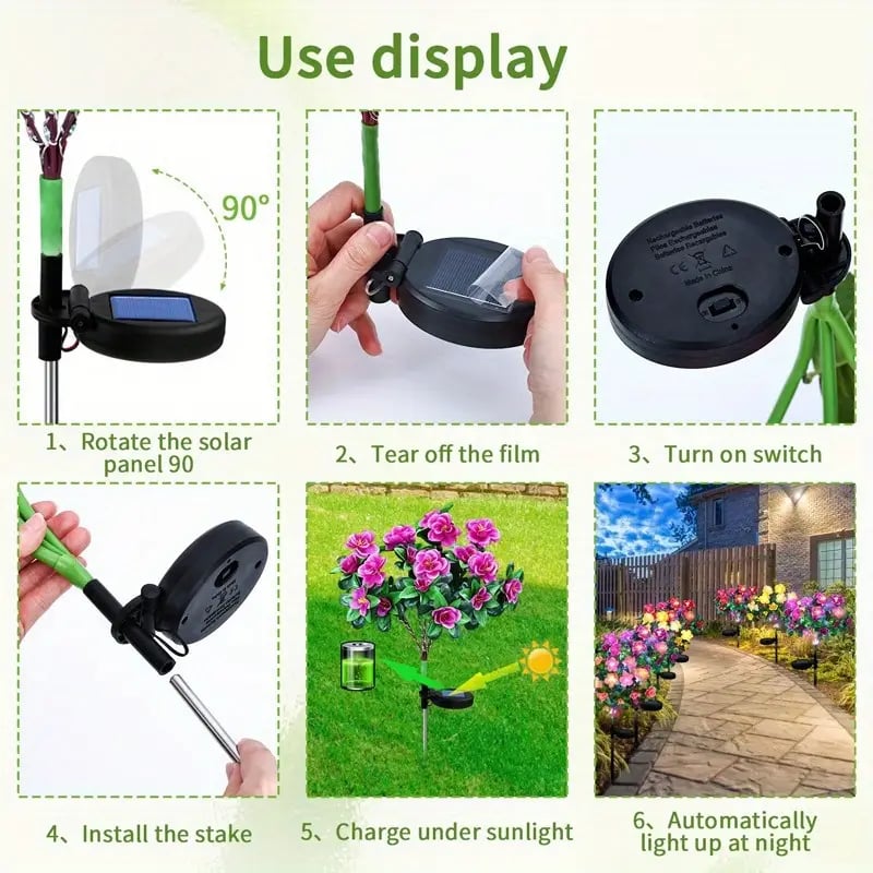 Last Day 70% OFF- 🌺Solar fluorescent garden light🔥