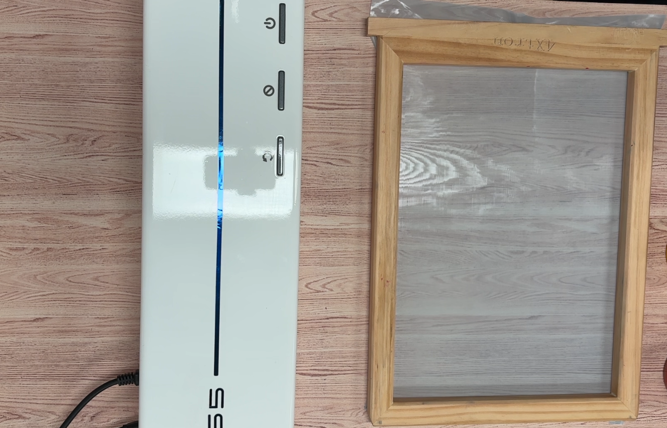 4XTRON PS5 and screen frame setup for no-emulsion screen printing