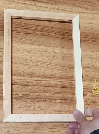 Empty wooden screen printing frame for beginners