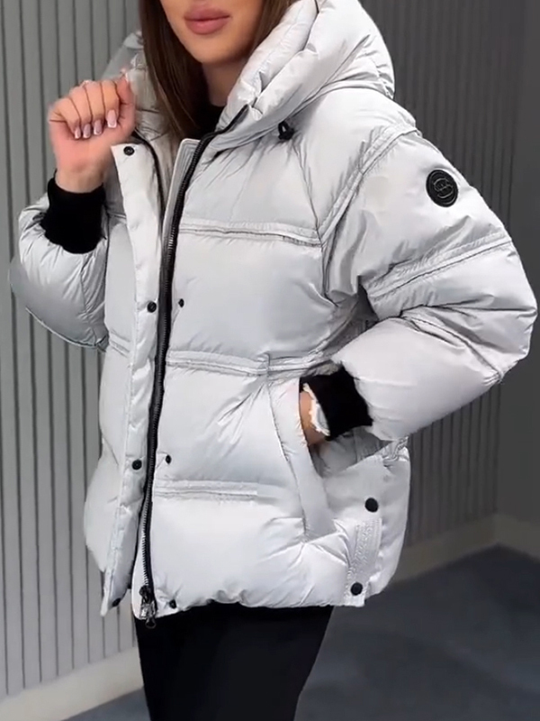 Women Hooded Casual Jacket-2351