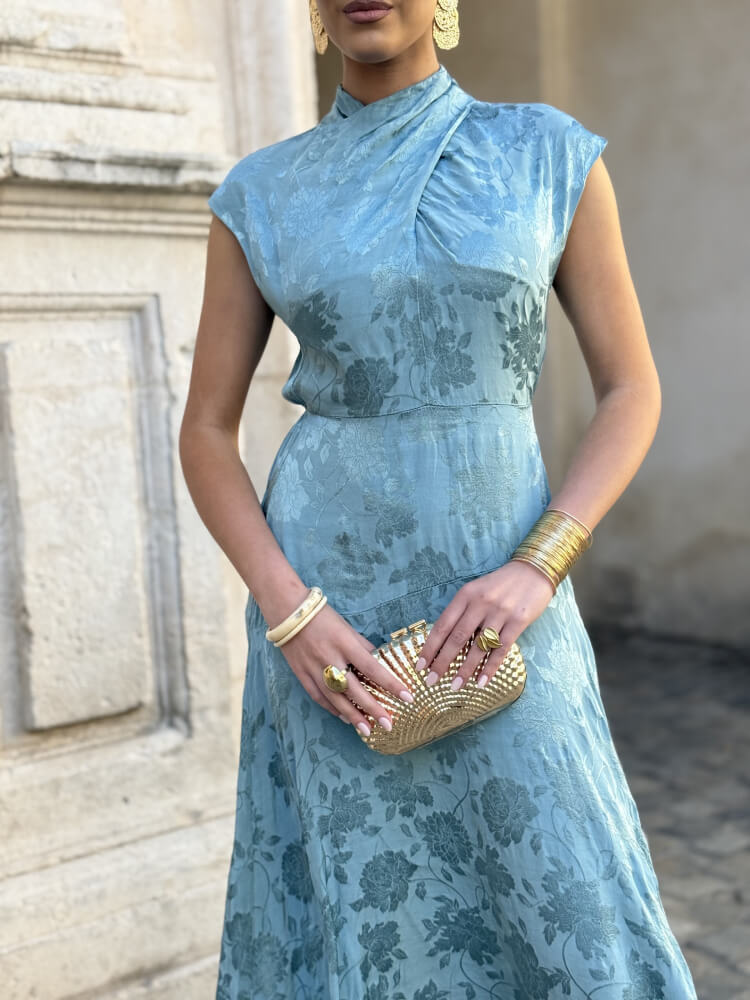 Silky Celeste Dress