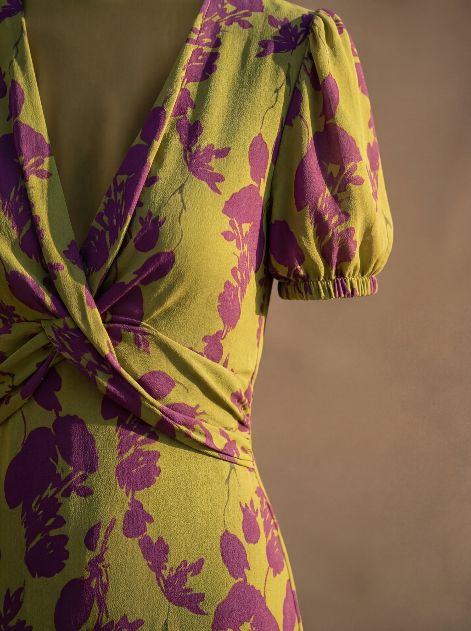 Women's Bohemian Floral V-Neck Cropped Dress