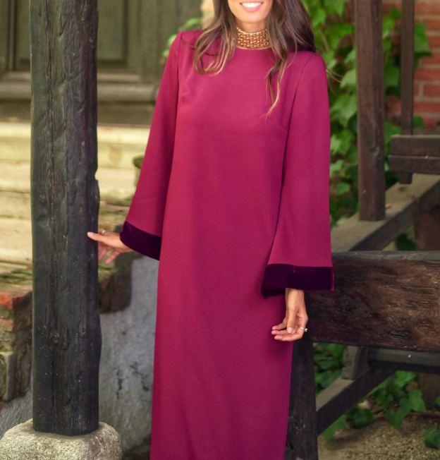 Vestido burdeos Lady Grouse