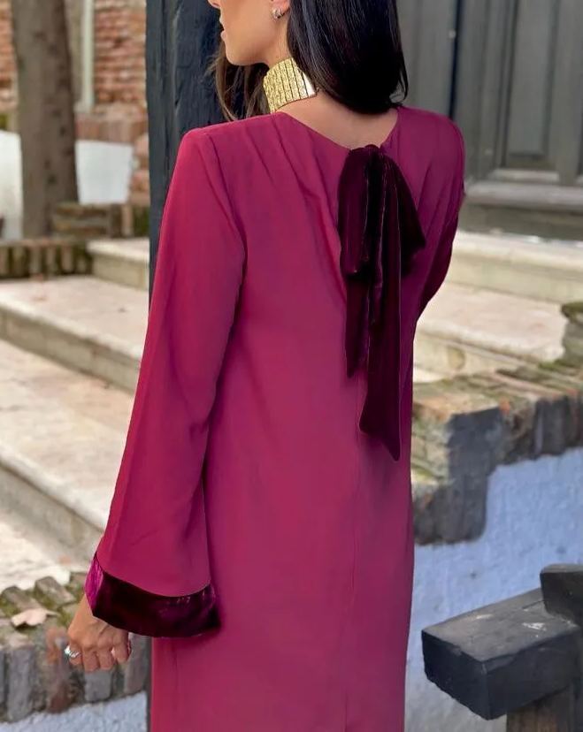 Vestido burdeos Lady Grouse