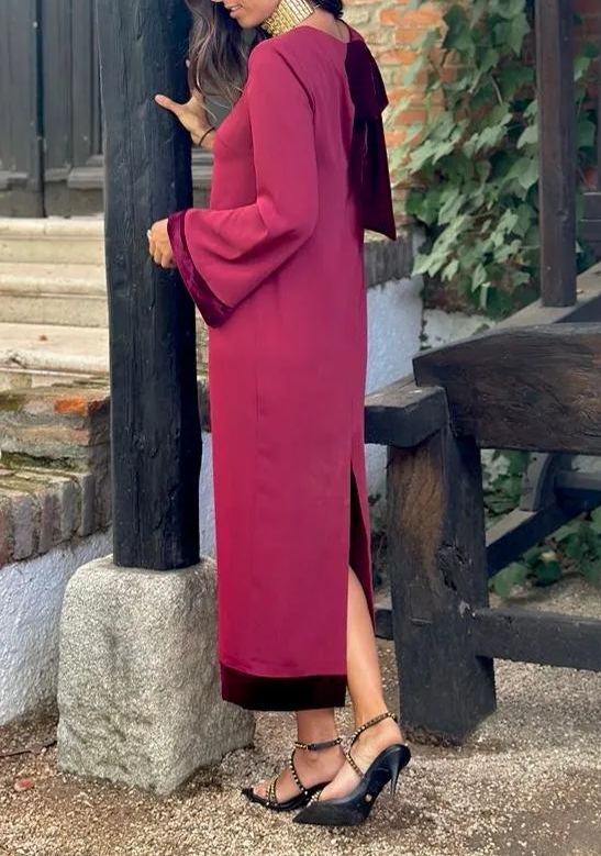 Vestido burdeos Lady Grouse