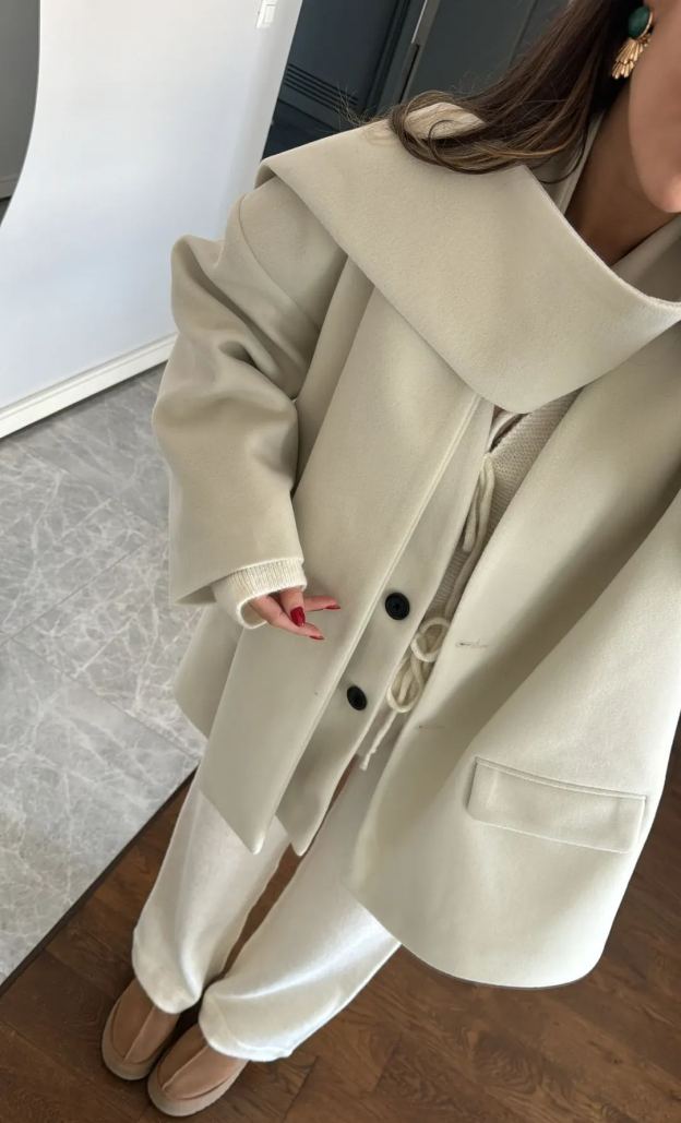 Burgundy Shawl Detailed Cashmere Jacket