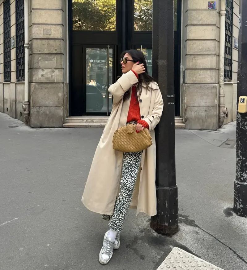 Button Detailed Stone Color Trench Coat