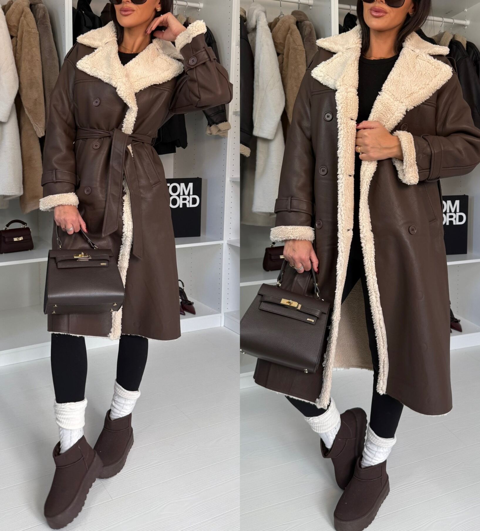 Dreamlike coat eco leather