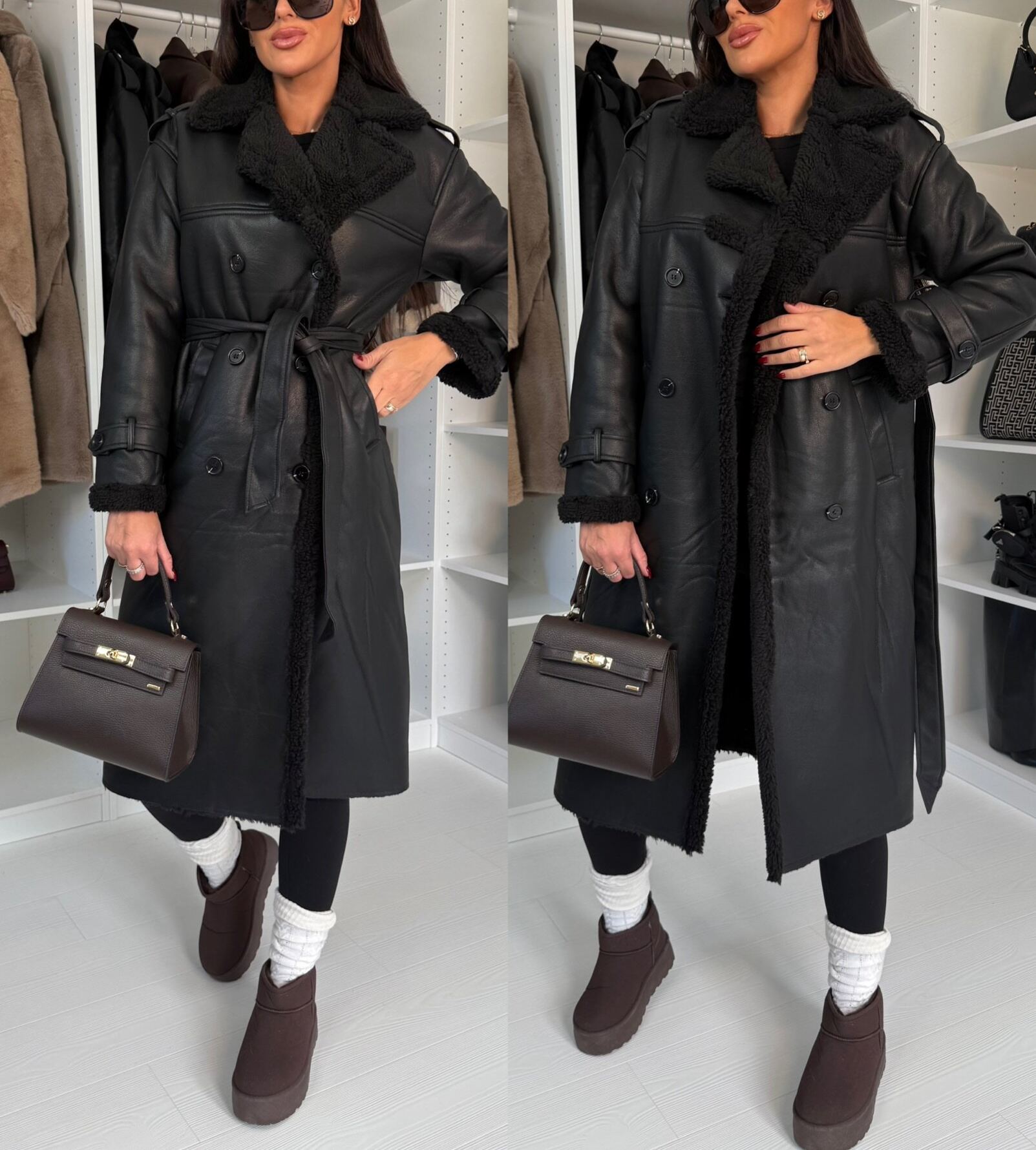 Dreamlike coat eco leather