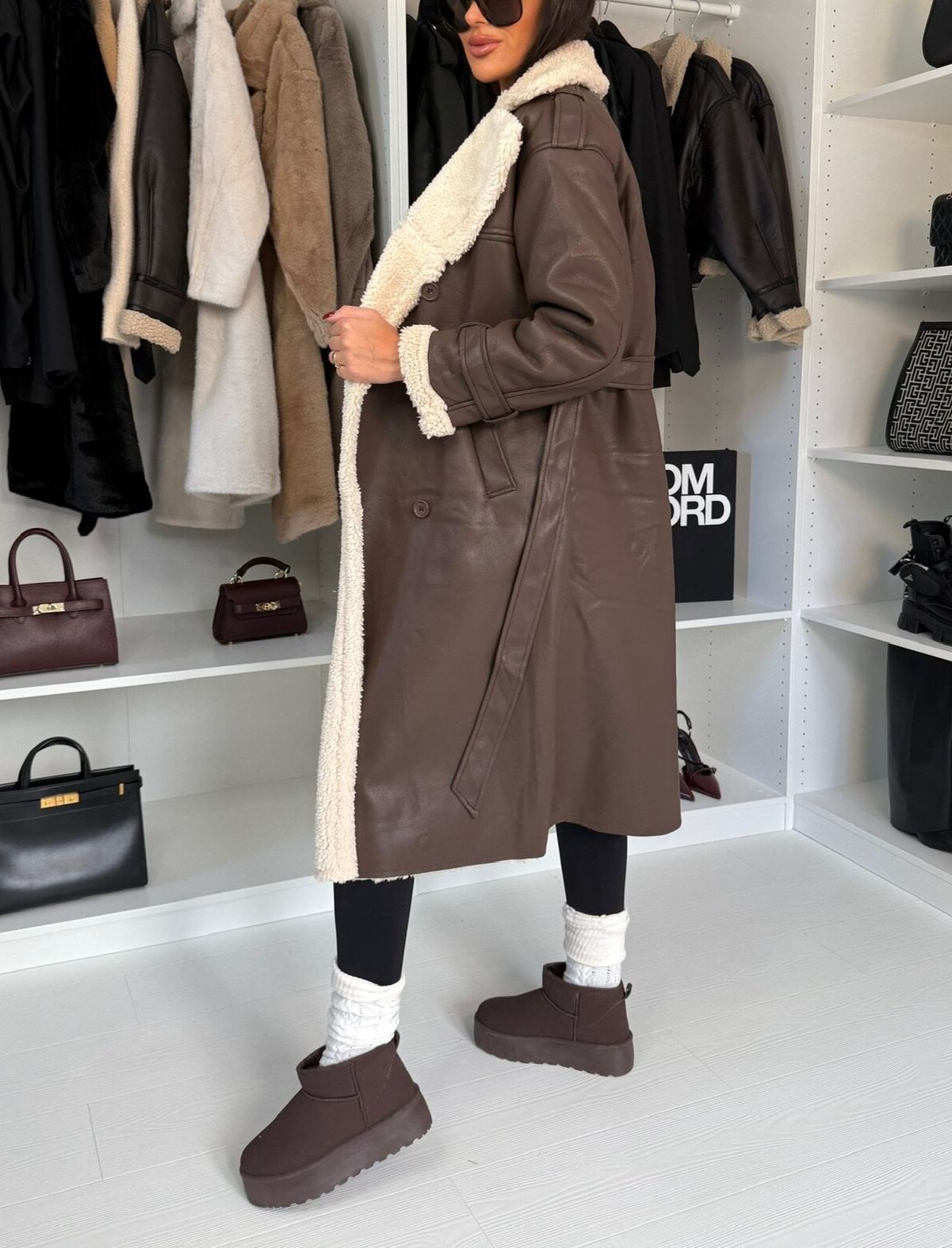 Dreamlike coat eco leather