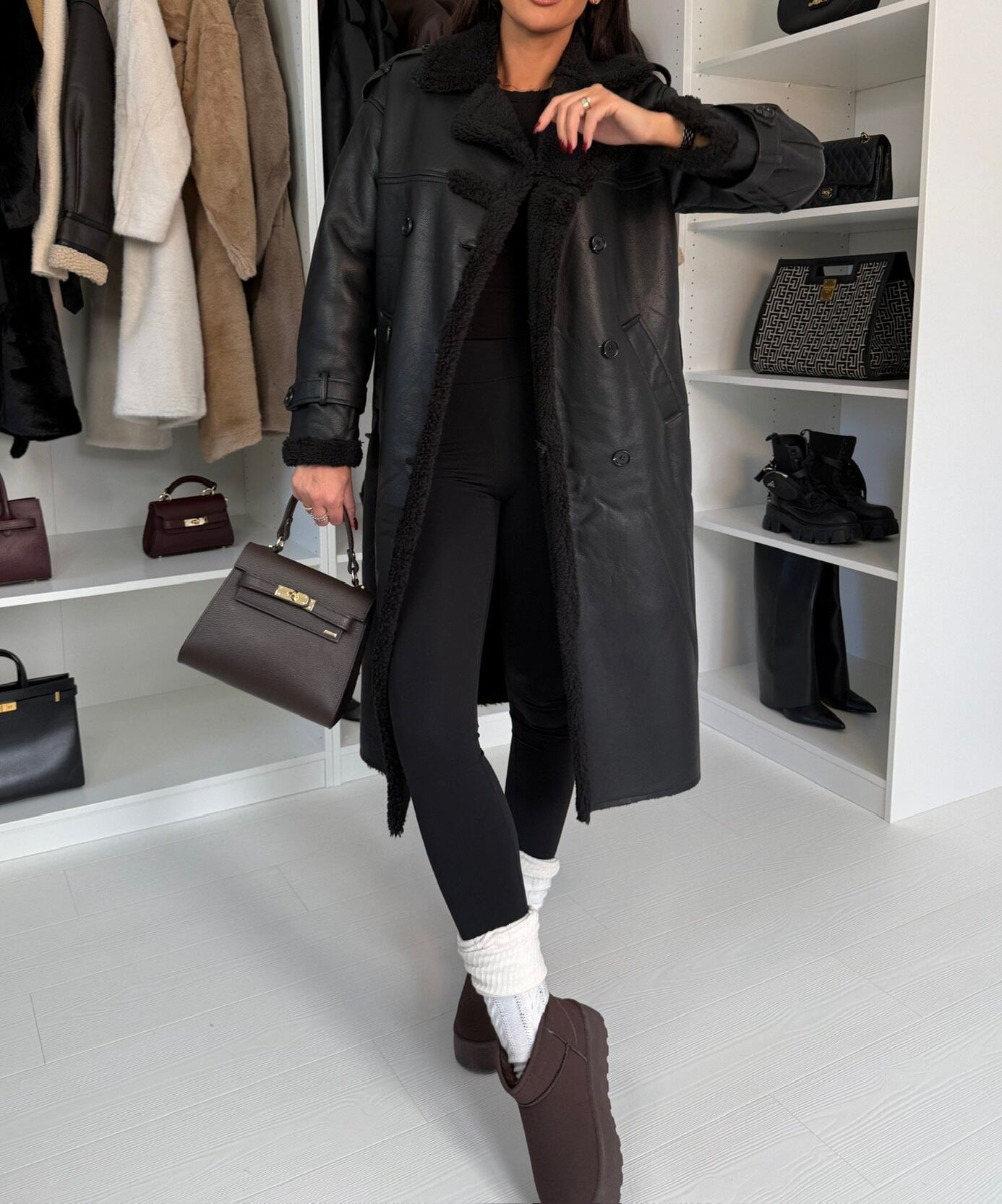 Dreamlike coat eco leather