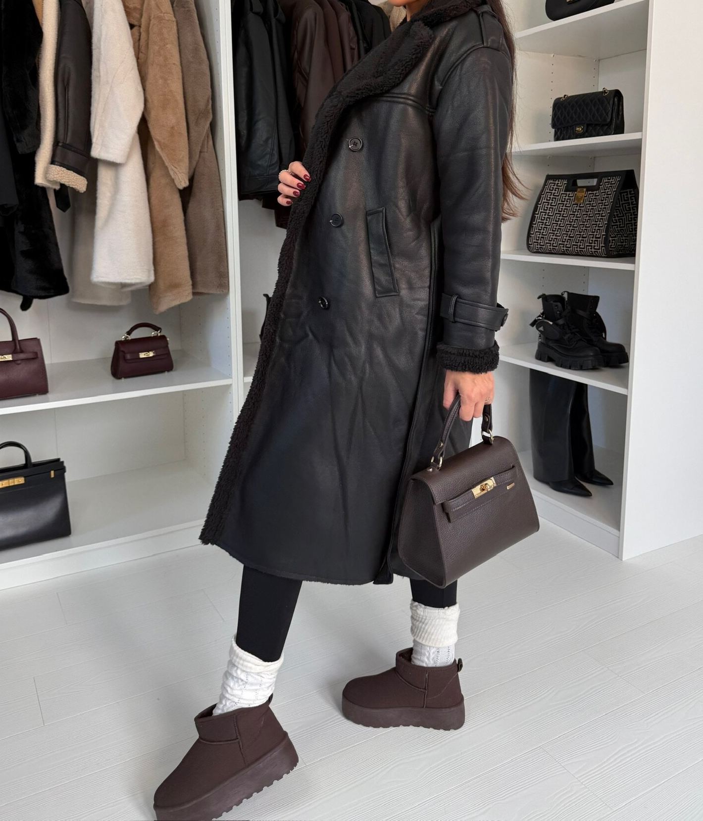 Dreamlike coat eco leather