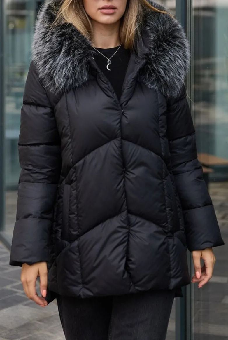 Women's Casual Hooded Fur Collar Cotton Coat