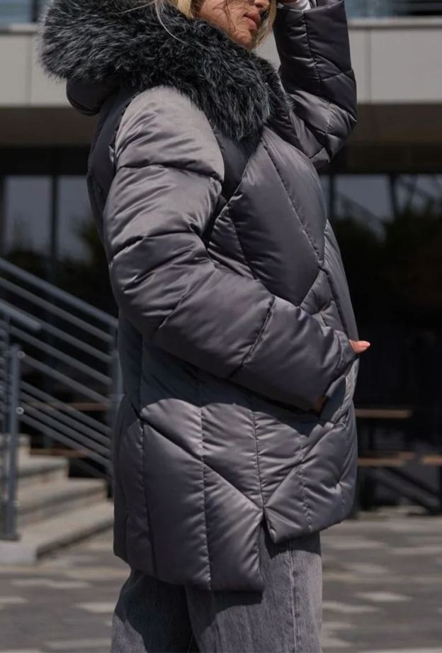 Women's Casual Hooded Fur Collar Cotton Coat