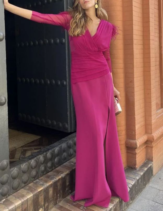 Turquoise wide draped midi dress