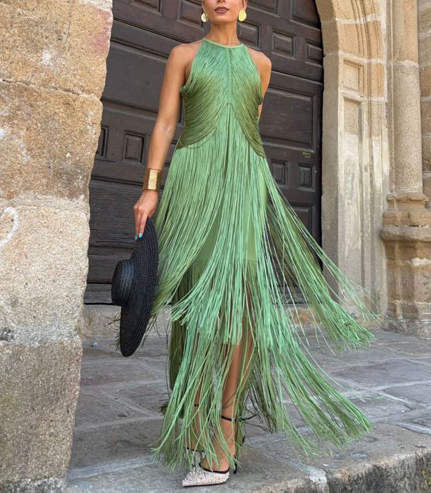 Oriana Green Dress