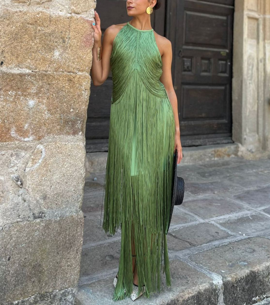 Oriana Green Dress