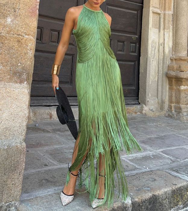 Oriana Green Dress