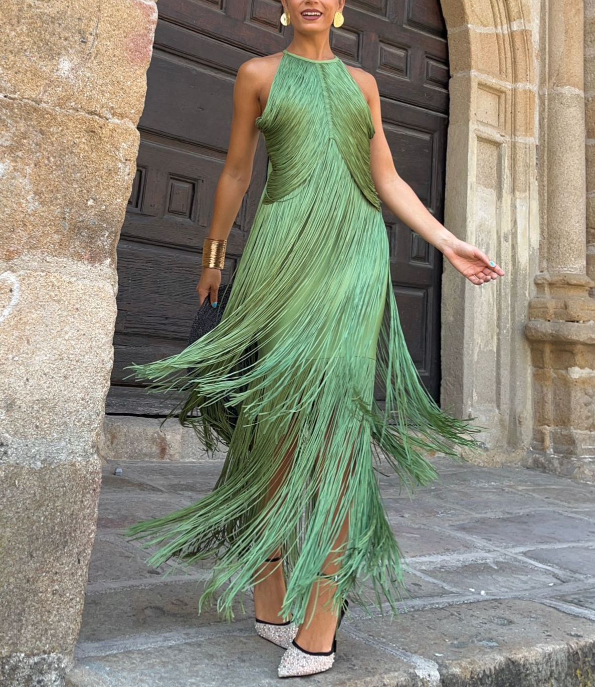 Oriana Green Dress