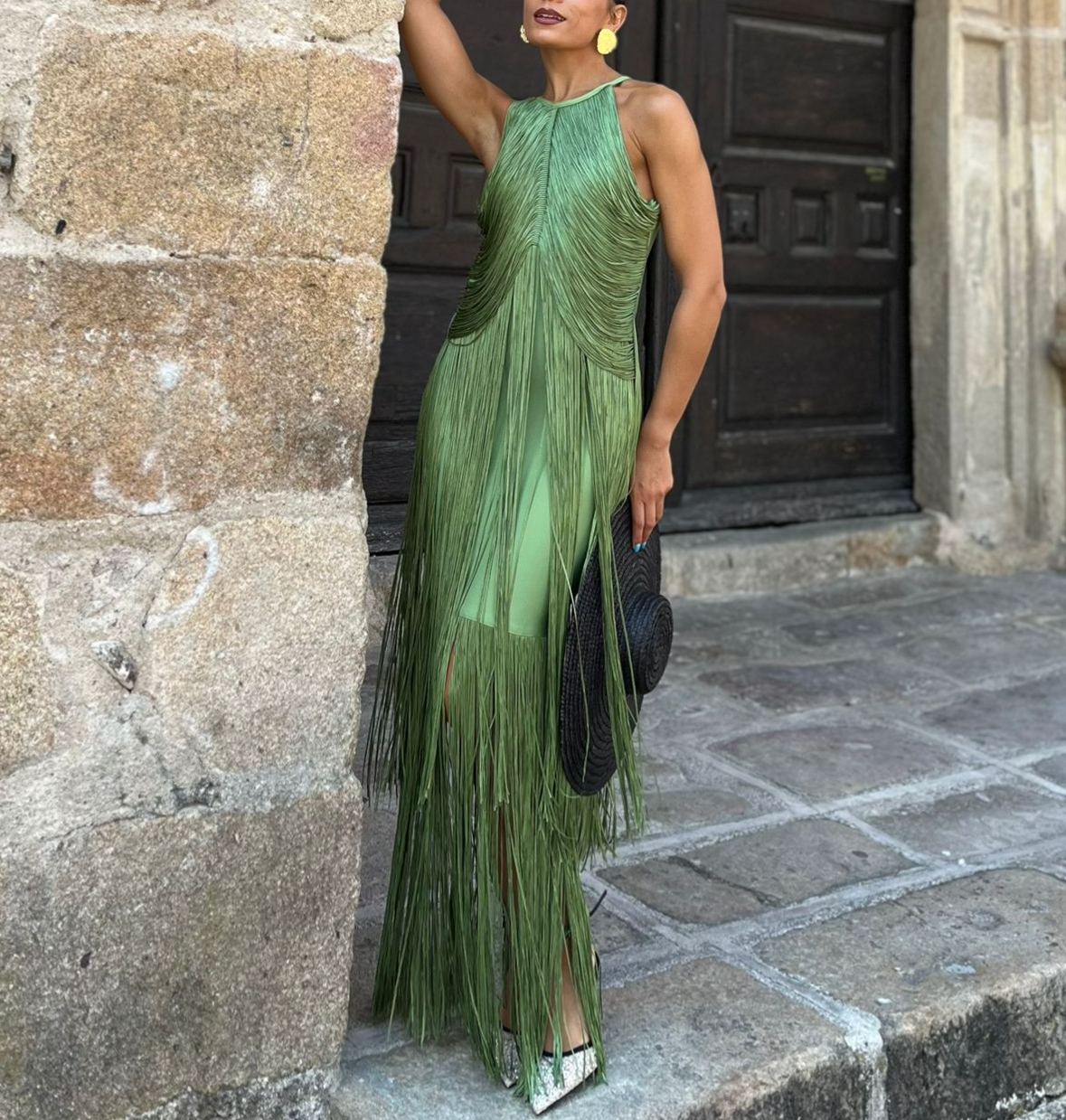 Oriana Green Dress