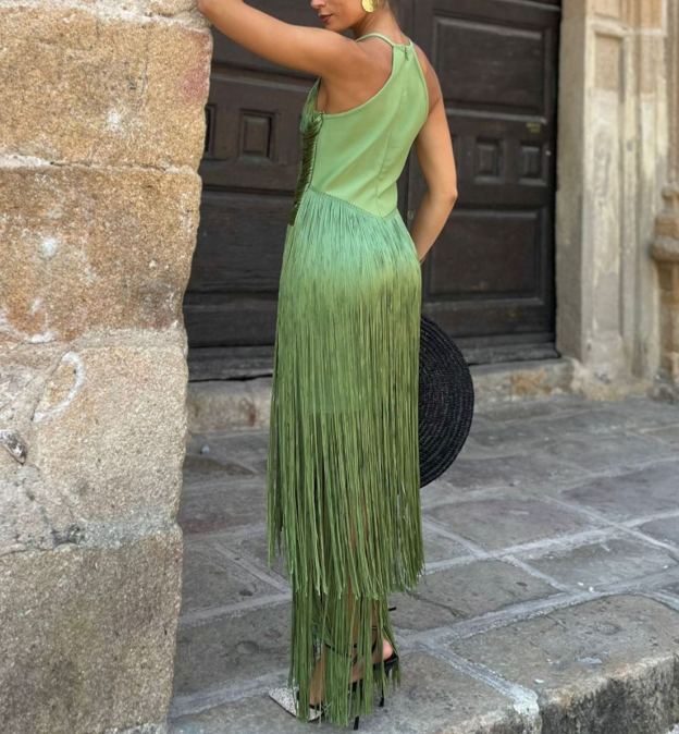 Oriana Green Dress