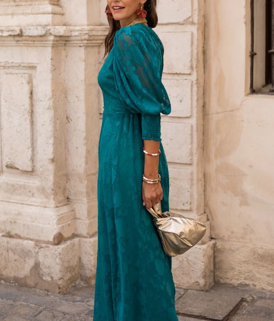 Strachan brocade midi dress