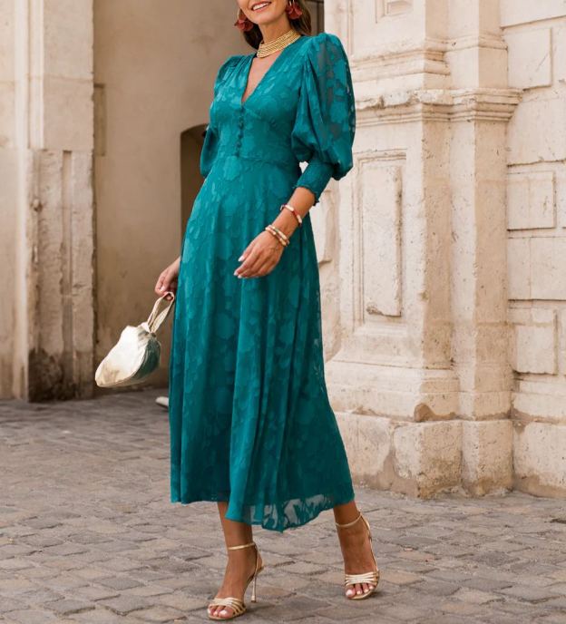 Strachan brocade midi dress