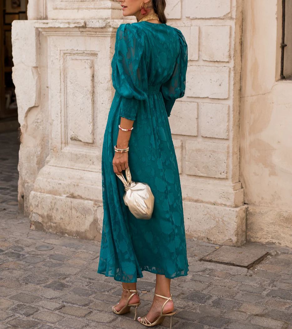 Strachan brocade midi dress