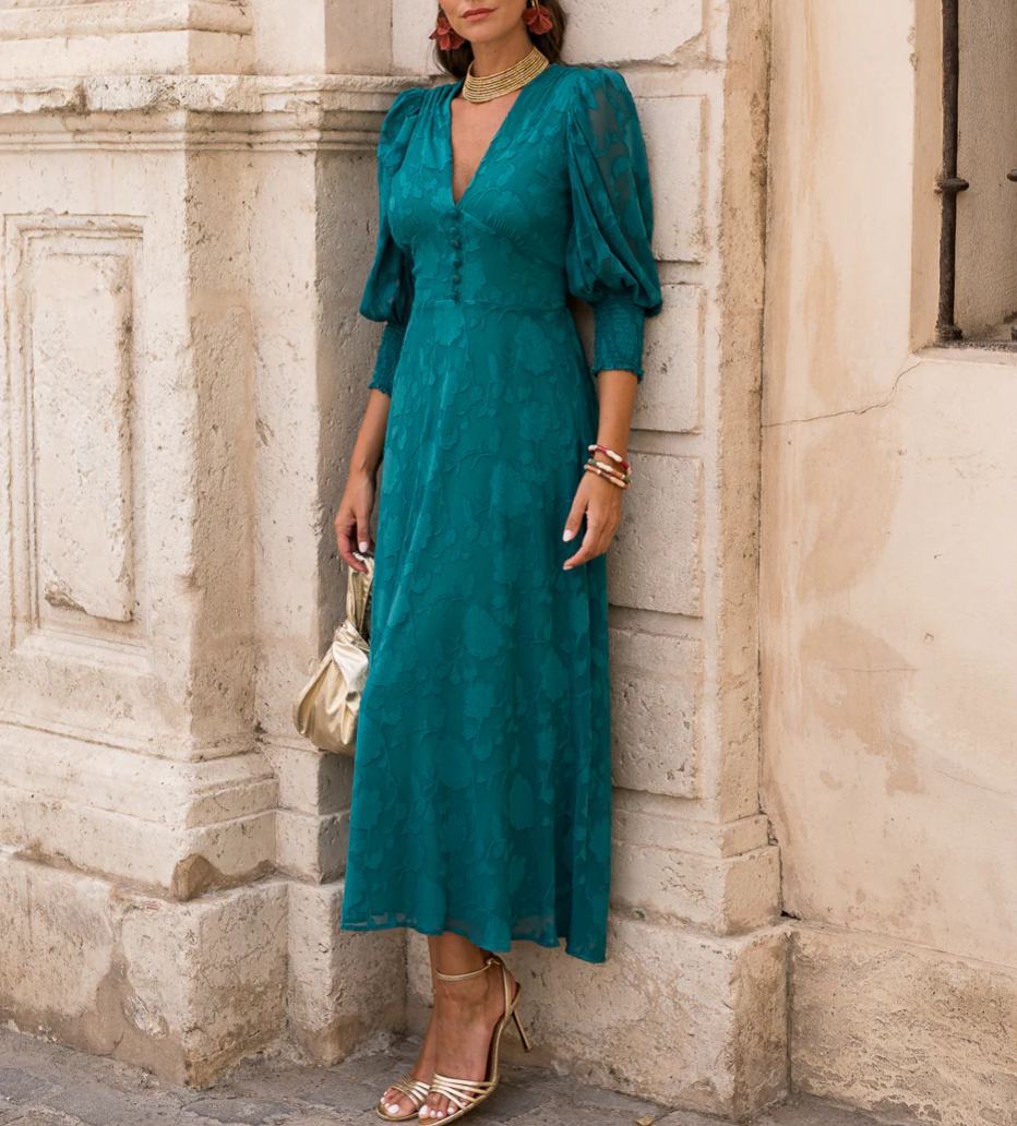 Strachan brocade midi dress