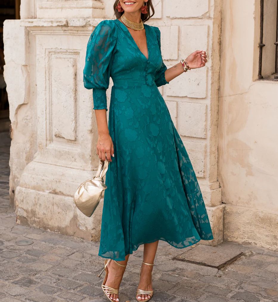 Strachan brocade midi dress