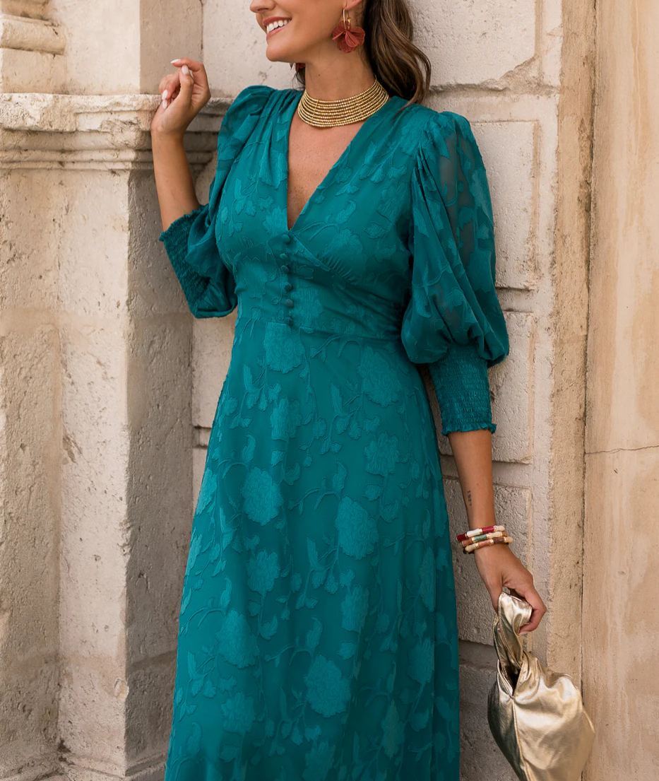 Strachan brocade midi dress