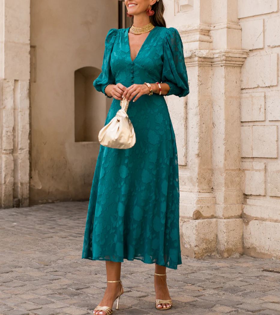 Strachan brocade midi dress