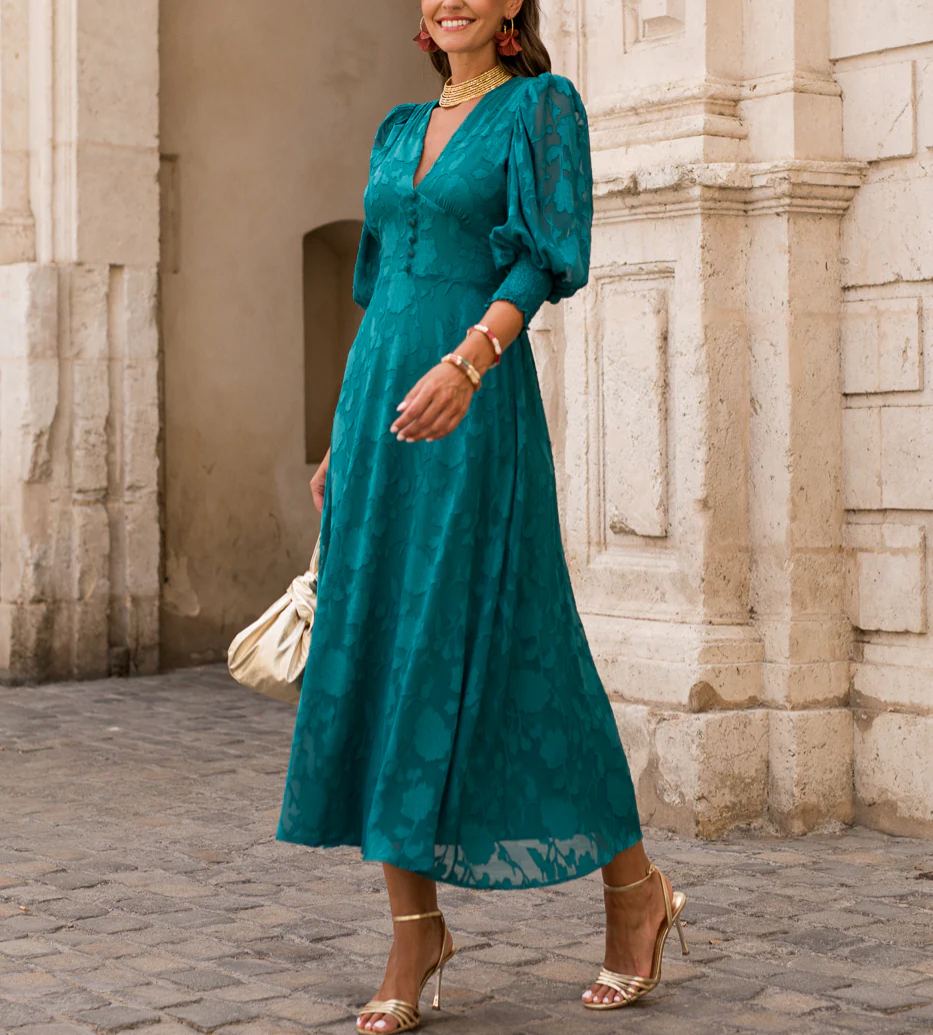 Strachan brocade midi dress