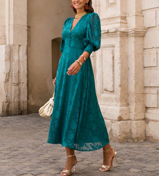 Strachan brocade midi dress