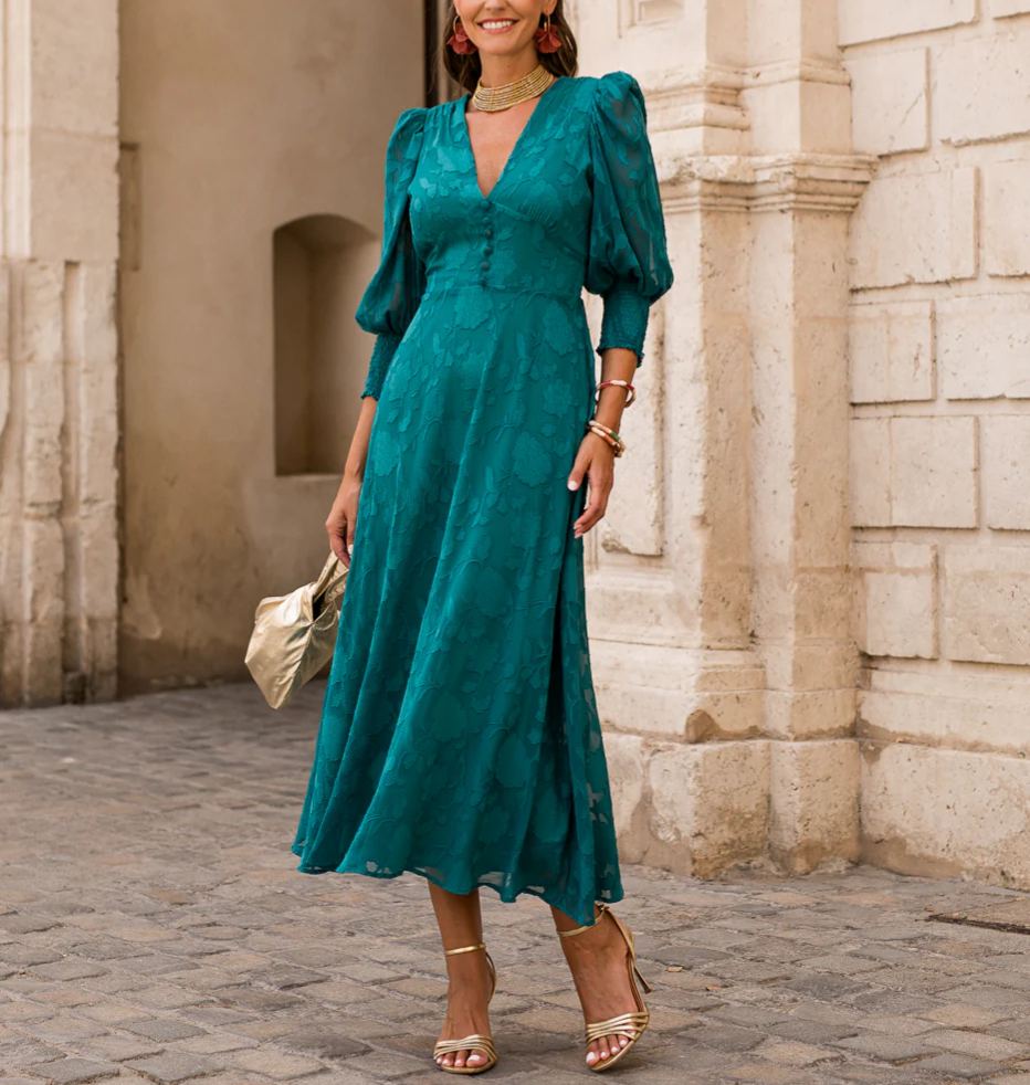 Strachan brocade midi dress
